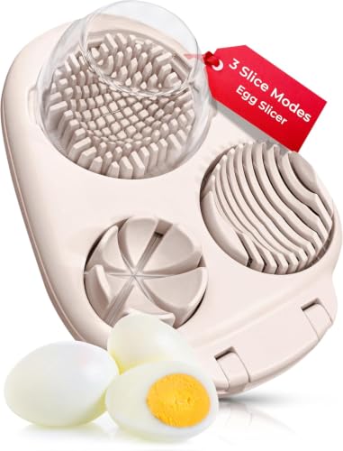 Egg Slicer for Hard Boiled Eggs (Light Beige)