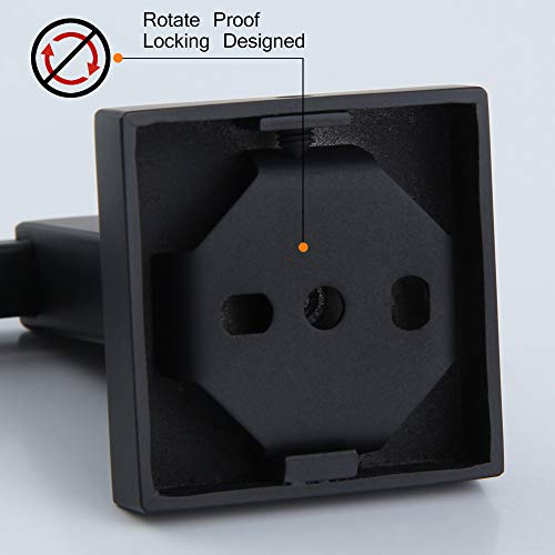 Matte Black Toilet Paper Holder SUS 304 Stainless Steel Wall Mounted Toilet Tissue Roll Holder for Bathroom (Black)