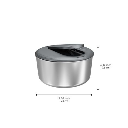 Swift Dry Stainless Steel Salad Spinner (Dark grey Steel / Small)