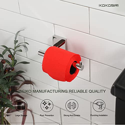 Toilet Paper Holder for Bathroom Toilet Roll Holder Hold Mega Rolls Polished Chrome Stainless Steel B2005CH (Polished Chrome / Horizontal)