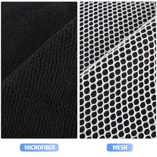 Dish Cloths for Washing Dishes with Scrub Side (Black / 7inchx7inch)