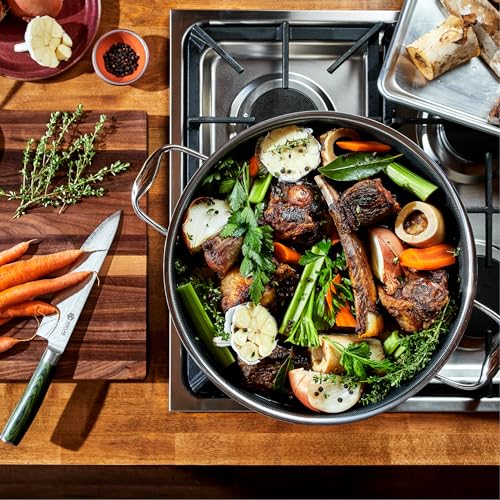 12QT Hybrid Nonstick Braiser Stock Pot with Lid (12-Quart)