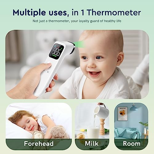 Touchless Thermometer for Kids and Adults (White-and-Black)