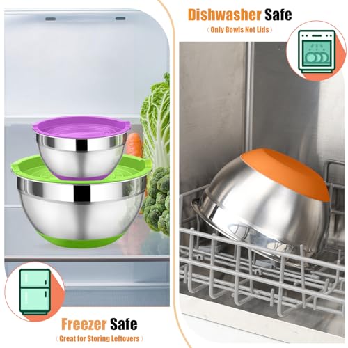 Mixing Bowls with Lid Set (Multicolor)