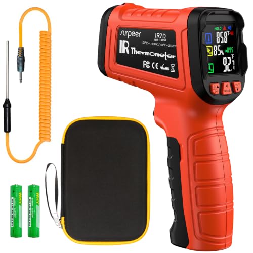 Infrared Thermometer Temperature Gun 2732°F 50 (-58°F to 2732°F/-4°F to 932°F)