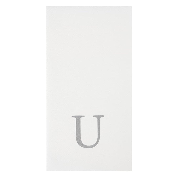 Silver Letter U Linen (Silver / 2000 Count / U)