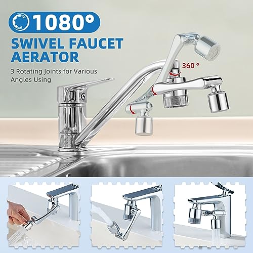 Sink Filter for Bathroom (C- Silver2- Filtered Swivel Aerator)