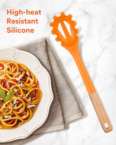 Silicone Pasta Fork (Orange)