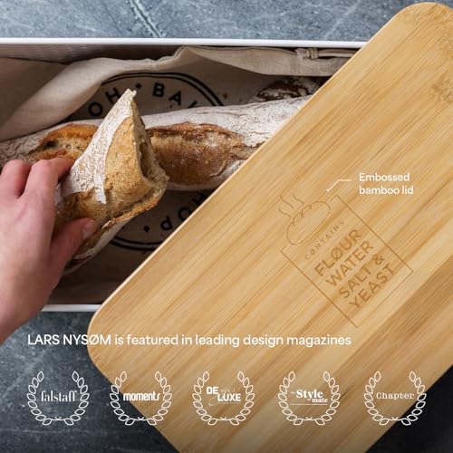 Bread Box for Kitchen Countertop (Pebble Gray)