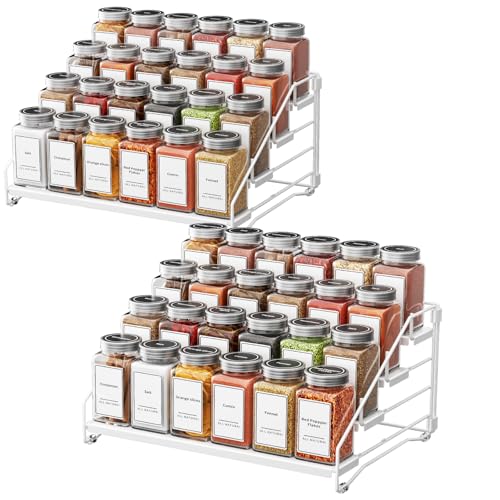 Spice Organizer for Cabinet (White / 2 Pcs)