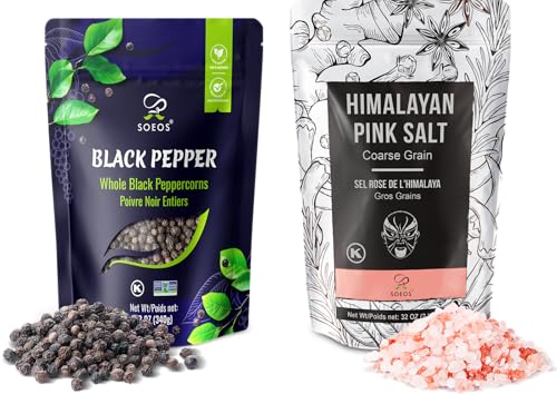 Pink Salt 32Oz + Rainbow Peppercorns 12Oz (22 Ounce (Pack of 2))