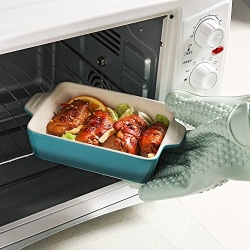 Sweejar Ceramic Baking Dish (Gradient Blue / Rectangle 6.5 x 4.9IN)