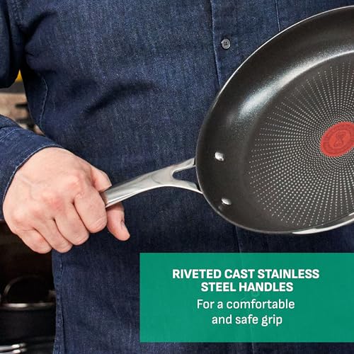 x Jamie Oliver Nonstick Coated Stainless Steel Pans 8" (Nonstick Stainless Steel / 3-Piece)