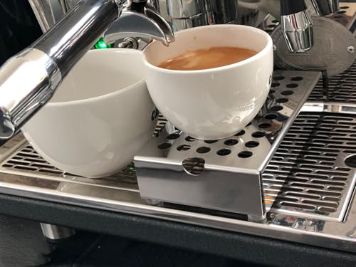 Anti Splash Espresso Cup Riser Stand for Espresso Machines (Silver / 40mm)