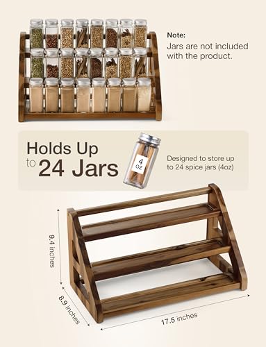Acacia Wood Spice Rack (Walnut)
