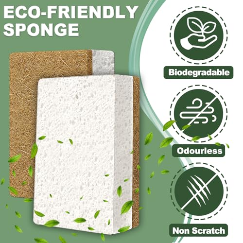 Natural Sponges for Dishes (32 Pcs / 32 Pcs)