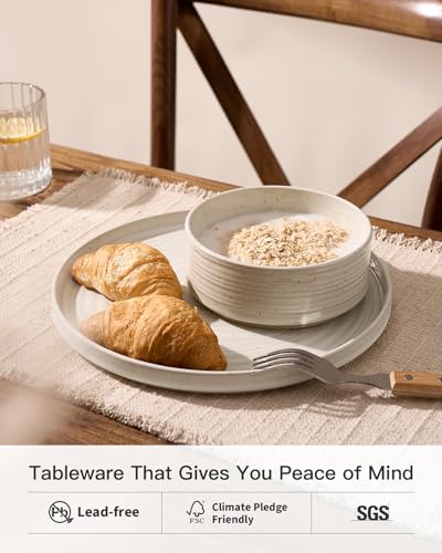 Stoneware Dinnerware Sets for 6 (Shell Beige / Service for 6 (18pc))