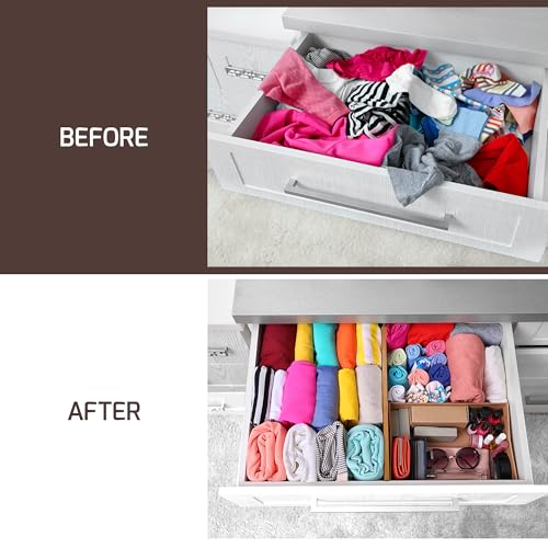 6 Pack Deep Drawer Dividers 4 (Bamboo / 4-Inch High)