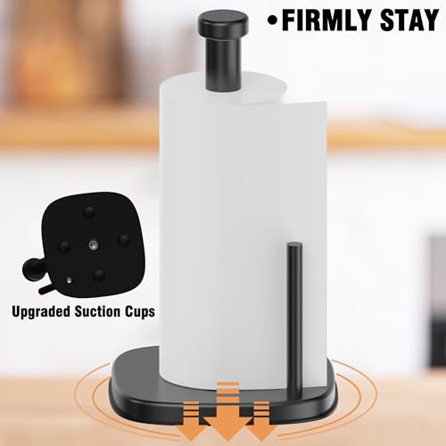 Paper Towel Holder Countertop (Matte Black / Holder)