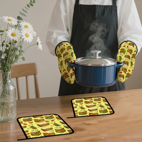 Cute Sandwich Oven Mitts and Pot Holders (Cute Sandwich)
