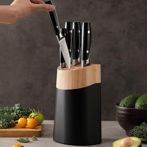 6 Piece Knife Block Sets (large / Black)