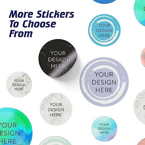100 Custom Vinyl Stickers (Lavender Swirls / 5x5)