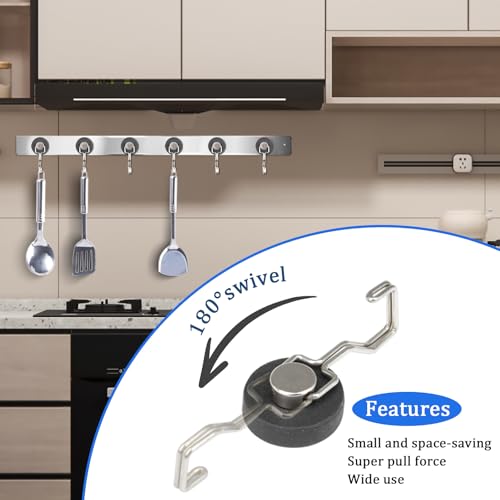 Magnetic Hooks for Outdoor Grill (2 Pack / Sliver)