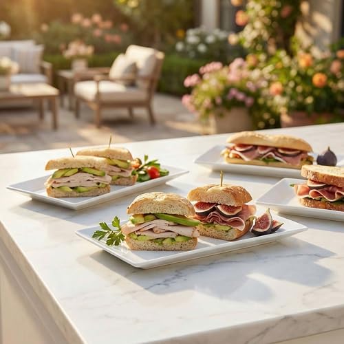 12" Serving Platters Set of 4 (White 1)