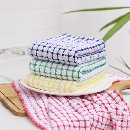 12 Pack Dishcloths and Kitchen Towels Sets (Green / 12-Piece Set)