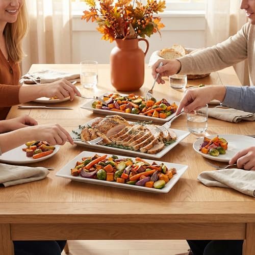 12" Serving Platters Set of 4 (White 1)