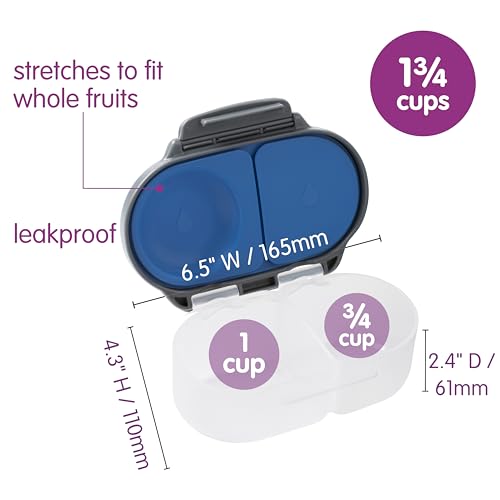 Snack Box Snack Containers for Kids (1-pack / Blue Slate)