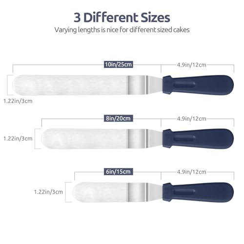 Offset Icing Spatula Set (Midnight Blue (6", 8", 10"))