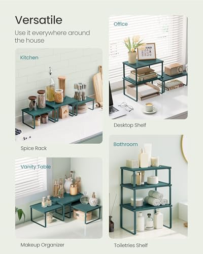 Cabinet Organizer Shelf (Cascade Green / S (4.6"H) + S (5.4"H) + S (6.2"H))