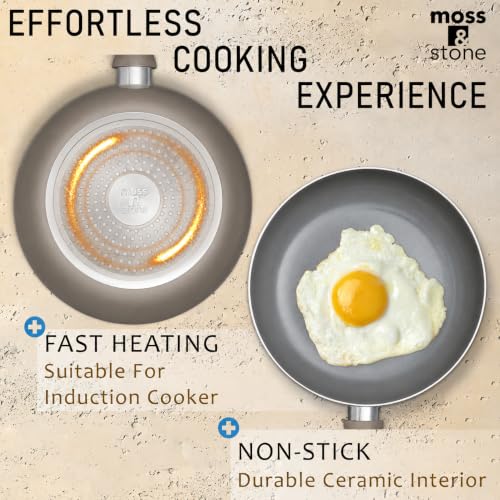 Pots and Pans Set Nonstick (6 Pcs Dark Grey)