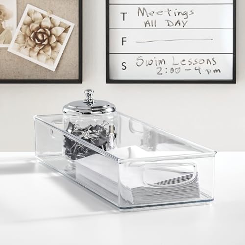 Slim Extra Long Clear Storage Bin (Pack of 2 / 16 x 6 x 3)