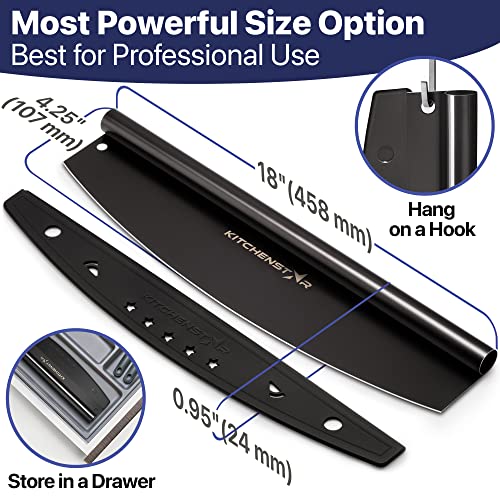 18 Inch Pizza Cutter Rocker Blade (18 Inch / Black)