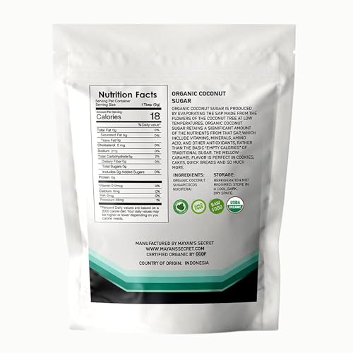 2 lbs USDA Certified Brown Coconut Sugar Organic for Baking (32 Ounce (Pack of 1))