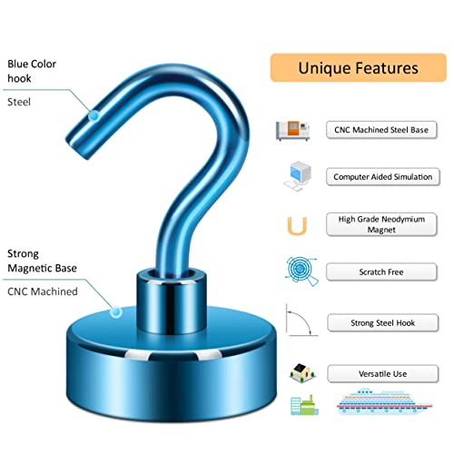 Magnetic Hooks (Royalblue / 0.83 inches)