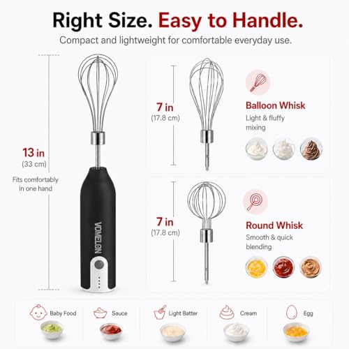 Electric Hand Mixer Whisk (Black)