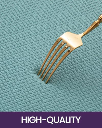 Kitchen Floor Mats Cushioned Anti Fatigue (Turquoise / 59"l X 17"w X 0.4"th + 29"l X 17"w X 0.4"th)
