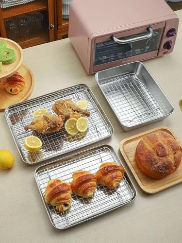 Rectangular Roasting Pan and Rack (9.3×6.9×2in)