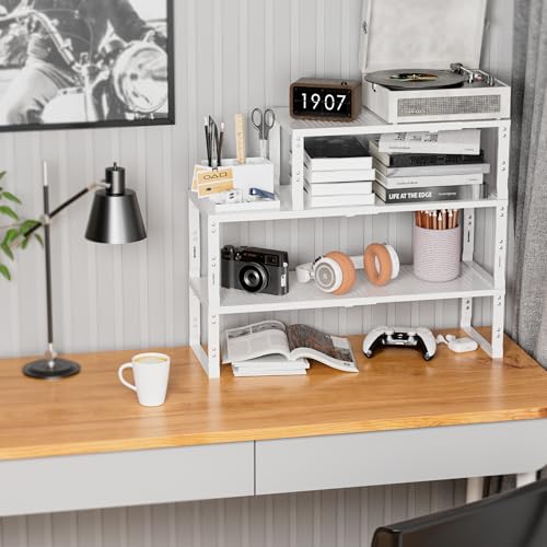 Expandable Spice Rack (3packs/White / LARGE:10.24"D x 16.54"W x 6.42"H)