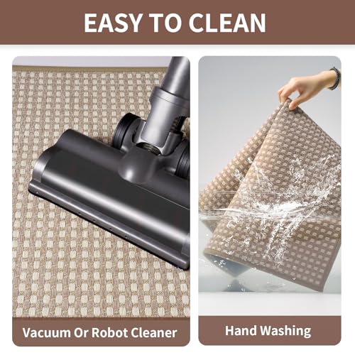 Kitchen Rugs Kitchen Mats for Floor Non Slip Washable Brown 17"x30" (Brown / 17"x30")