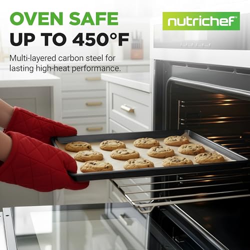2 Piece XL Mega Cookie Sheet Baking Pans Set (2-Pack / Black)