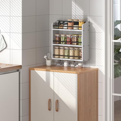 Spice Rack Wall Mount (White)