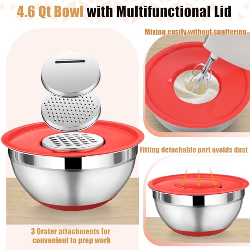Mixing Bowls with Lid Set (Multicolor)