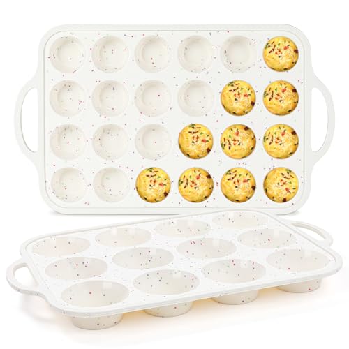 Silicone Cupcake Pan (Regular 12-Cup + Mini 24-Cup)