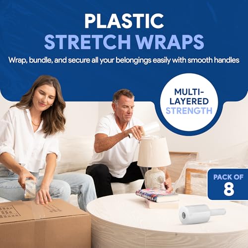 5" 80 Gauge Plastic Stretch Film (8 Pack / 5" Products)