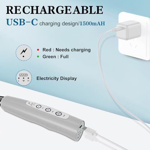 Milk Frother Wand Rechargeable Handheld Whisk Coffee 3 Speed Adjustable (Basic Frother / Silver)