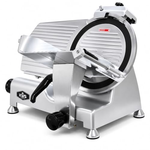 MS 12NT Premium Commercial 420W Electric Meat Slicer (Silver Black)